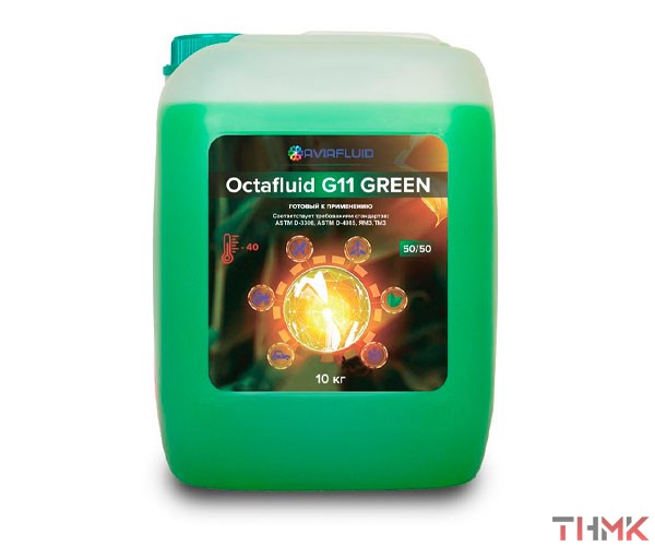 Антифриз Octafluid G11 зеленый 10 кг канистра